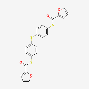 molecular formula C22H14O4S3 B10886750 S-(4-{[4-(2-furoylthio)phenyl]thio}phenyl) 2-furancarbothioate 