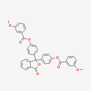 molecular formula C36H26O8 B10886789 (3-Oxo-1,3-dihydro-2-benzofuran-1,1-diyl)dibenzene-4,1-diyl bis(3-methoxybenzoate) 