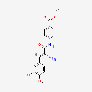 molecular formula C20H17ClN2O4 B10886820 ethyl 4-{[(2E)-3-(3-chloro-4-methoxyphenyl)-2-cyanoprop-2-enoyl]amino}benzoate 