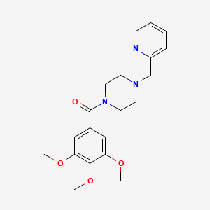 molecular formula C20H25N3O4 B10886872 [4-(Pyridin-2-ylmethyl)piperazin-1-yl](3,4,5-trimethoxyphenyl)methanone 