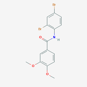 molecular formula C15H13Br2NO3 B10887548 N-(2,4-dibromophenyl)-3,4-dimethoxybenzamide 