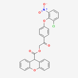 molecular formula C28H18ClNO7 B10887610 2-[4-(2-chloro-6-nitrophenoxy)phenyl]-2-oxoethyl 9H-xanthene-9-carboxylate 