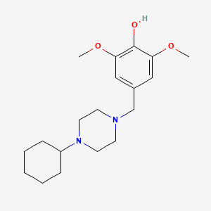 molecular formula C19H30N2O3 B10887772 4-[(4-Cyclohexylpiperazin-1-yl)methyl]-2,6-dimethoxyphenol 