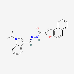 molecular formula C25H21N3O2 B10887933 N'-{(E)-[1-(propan-2-yl)-1H-indol-3-yl]methylidene}naphtho[2,1-b]furan-2-carbohydrazide 