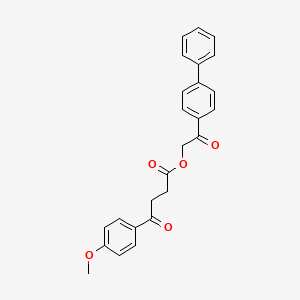 molecular formula C25H22O5 B10887940 2-(Biphenyl-4-yl)-2-oxoethyl 4-(4-methoxyphenyl)-4-oxobutanoate 