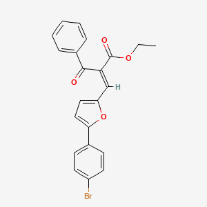 molecular formula C22H17BrO4 B10888095 ethyl (2E)-3-[5-(4-bromophenyl)furan-2-yl]-2-(phenylcarbonyl)prop-2-enoate 