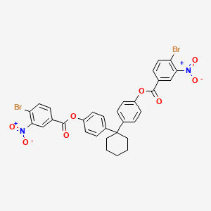 molecular formula C32H24Br2N2O8 B10888147 Cyclohexane-1,1-diyldibenzene-4,1-diyl bis(4-bromo-3-nitrobenzoate) 