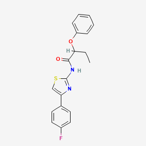 molecular formula C19H17FN2O2S B10888433 N-[4-(4-fluorophenyl)-1,3-thiazol-2-yl]-2-phenoxybutanamide 
