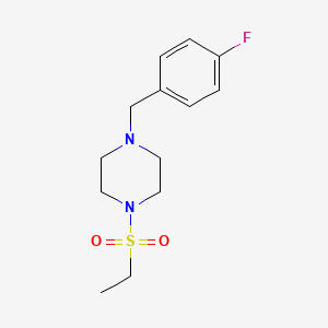 molecular formula C13H19FN2O2S B10888628 1-(Ethylsulfonyl)-4-(4-fluorobenzyl)piperazine 