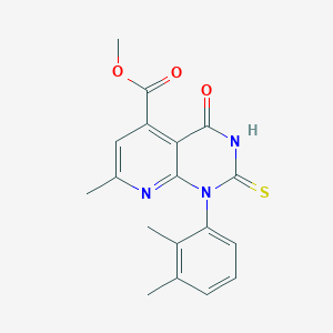 molecular formula C18H17N3O3S B10888786 Methyl 1-(2,3-dimethylphenyl)-7-methyl-4-oxo-2-sulfanyl-1,4-dihydropyrido[2,3-d]pyrimidine-5-carboxylate 
