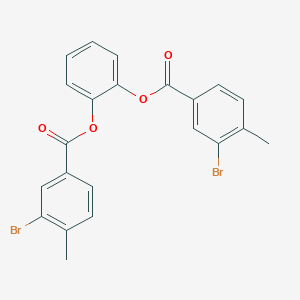 molecular formula C22H16Br2O4 B10888918 Benzene-1,2-diyl bis(3-bromo-4-methylbenzoate) 