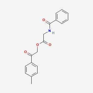 molecular formula C18H17NO4 B10888920 2-(4-Methylphenyl)-2-oxoethyl 2-(benzoylamino)acetate 