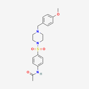 molecular formula C20H25N3O4S B10889207 N-(4-{[4-(4-methoxybenzyl)piperazin-1-yl]sulfonyl}phenyl)acetamide 