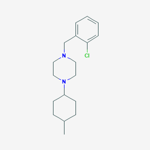 molecular formula C18H27ClN2 B10889522 1-(2-Chlorobenzyl)-4-(4-methylcyclohexyl)piperazine 