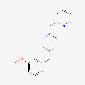 molecular formula C18H23N3O B10889532 1-(3-Methoxybenzyl)-4-(pyridin-2-ylmethyl)piperazine 