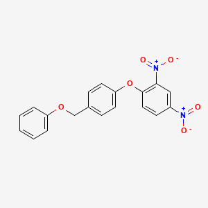 molecular formula C19H14N2O6 B10889683 2,4-Dinitro-1-[4-(phenoxymethyl)phenoxy]benzene 