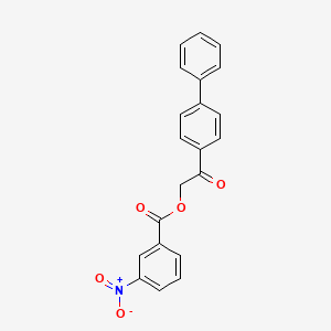 molecular formula C21H15NO5 B10889699 2-(Biphenyl-4-yl)-2-oxoethyl 3-nitrobenzoate 