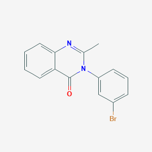 molecular formula C15H11BrN2O B10889788 3-(3-Bromophenyl)-2-methylquinazolin-4-one 