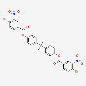 molecular formula C29H20Br2N2O8 B10889973 Propane-2,2-diyldibenzene-4,1-diyl bis(4-bromo-3-nitrobenzoate) 