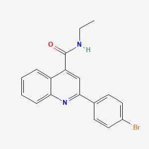 molecular formula C18H15BrN2O B10891161 2-(4-bromophenyl)-N-ethylquinoline-4-carboxamide 
