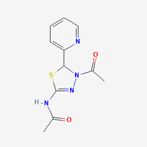 molecular formula C11H12N4O2S B10891404 N-(3-acetyl-2-pyridin-2-yl-2H-1,3,4-thiadiazol-5-yl)acetamide CAS No. 62236-02-6
