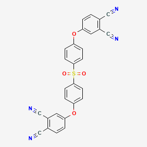 molecular formula C28H14N4O4S B10891674 4,4'-[Sulfonylbis(benzene-4,1-diyloxy)]dibenzene-1,2-dicarbonitrile 
