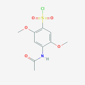 molecular formula C10H12ClNO5S B108917 Benzenesulfonyl chloride, 4-(acetylamino)-2,5-dimethoxy- CAS No. 13279-58-8