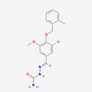 molecular formula C17H18BrN3O3 B10891751 (2E)-2-{3-bromo-5-methoxy-4-[(2-methylbenzyl)oxy]benzylidene}hydrazinecarboxamide 