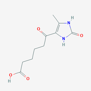 molecular formula C10H14N2O4 B010892 6-(5-Methyl-2-oxo-2,3-dihydro-1H-imidazol-4-yl)-6-oxo-hexanoic acid CAS No. 19920-34-4