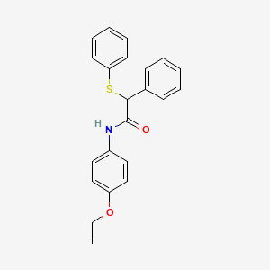 molecular formula C22H21NO2S B10892110 N-(4-ethoxyphenyl)-2-phenyl-2-(phenylsulfanyl)acetamide 