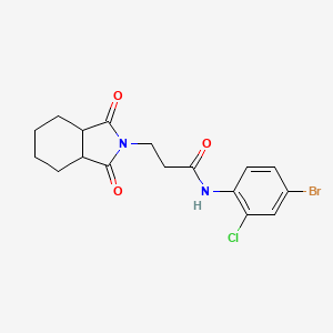 molecular formula C17H18BrClN2O3 B10892257 N-(4-bromo-2-chlorophenyl)-3-(1,3-dioxooctahydro-2H-isoindol-2-yl)propanamide 