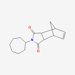molecular formula C16H21NO2 B10892434 2-cycloheptyl-3a,4,7,7a-tetrahydro-1H-4,7-methanoisoindole-1,3(2H)-dione 