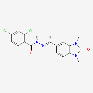 molecular formula C17H14Cl2N4O2 B10892545 2,4-dichloro-N'-[(1,3-dimethyl-2-oxo-2,3-dihydro-1H-benzimidazol-5-yl)methylene]benzohydrazide 