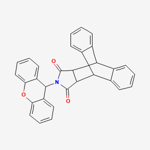 molecular formula C31H21NO3 B10892758 17-(9H-xanthen-9-yl)-17-azapentacyclo[6.6.5.0~2,7~.0~9,14~.0~15,19~]nonadeca-2,4,6,9,11,13-hexaene-16,18-dione (non-preferred name) 