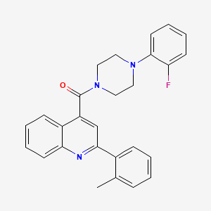 molecular formula C27H24FN3O B10892796 [4-(2-Fluorophenyl)piperazin-1-yl][2-(2-methylphenyl)quinolin-4-yl]methanone 
