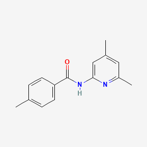 molecular formula C15H16N2O B10892842 N-(4,6-dimethylpyridin-2-yl)-4-methylbenzamide 