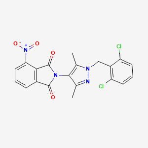 molecular formula C20H14Cl2N4O4 B10892945 2-[1-(2,6-dichlorobenzyl)-3,5-dimethyl-1H-pyrazol-4-yl]-4-nitro-1H-isoindole-1,3(2H)-dione 