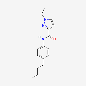 molecular formula C16H21N3O B10893220 N-(4-butylphenyl)-1-ethyl-1H-pyrazole-3-carboxamide 