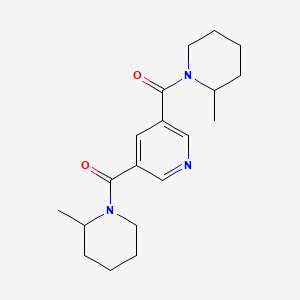 molecular formula C19H27N3O2 B10893222 Pyridine-3,5-diylbis[(2-methylpiperidin-1-yl)methanone] 