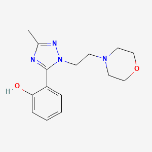 molecular formula C15H20N4O2 B10893437 Phenol, 2-[3-methyl-1-[2-(4-morpholinyl)ethyl]-1H-1,2,4-triazol-5-yl]- 