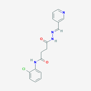 molecular formula C16H15ClN4O2 B10893447 N-(2-chlorophenyl)-4-oxo-4-[(2E)-2-(pyridin-3-ylmethylidene)hydrazinyl]butanamide 