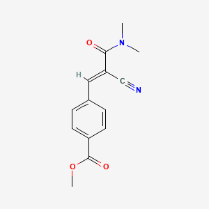 molecular formula C14H14N2O3 B10893467 methyl 4-[(1E)-2-cyano-3-(dimethylamino)-3-oxoprop-1-en-1-yl]benzoate 