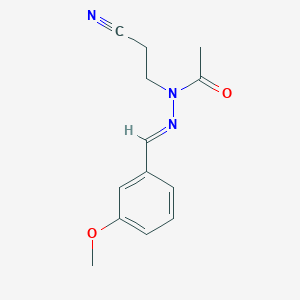 molecular formula C13H15N3O2 B10893761 N-(2-cyanoethyl)-N'-[(E)-(3-methoxyphenyl)methylidene]acetohydrazide 