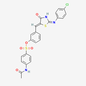molecular formula C24H18ClN3O5S2 B10893958 [3-[(Z)-[2-(4-chloroanilino)-4-oxo-1,3-thiazol-5-ylidene]methyl]phenyl] 4-acetamidobenzenesulfonate 
