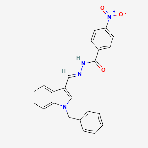 molecular formula C23H18N4O3 B10894018 N'-[(E)-(1-benzyl-1H-indol-3-yl)methylidene]-4-nitrobenzohydrazide 