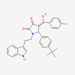 molecular formula C32H32N2O3 B10894057 5-(4-tert-butylphenyl)-3-hydroxy-1-[2-(1H-indol-3-yl)ethyl]-4-[(4-methylphenyl)carbonyl]-1,5-dihydro-2H-pyrrol-2-one 