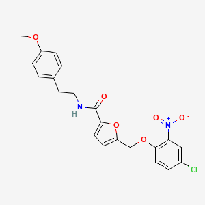 molecular formula C21H19ClN2O6 B10894090 5-[(4-chloro-2-nitrophenoxy)methyl]-N-[2-(4-methoxyphenyl)ethyl]furan-2-carboxamide 