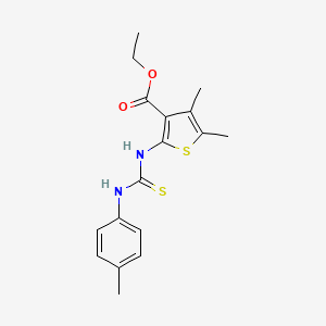 molecular formula C17H20N2O2S2 B10894119 Ethyl 4,5-dimethyl-2-{[(4-methylphenyl)carbamothioyl]amino}thiophene-3-carboxylate 