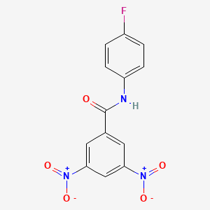 molecular formula C13H8FN3O5 B10894276 N-(4-fluorophenyl)-3,5-dinitrobenzamide 