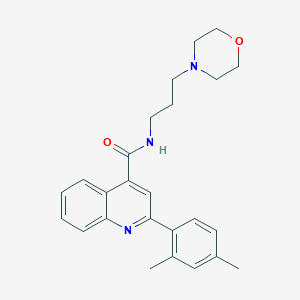 molecular formula C25H29N3O2 B10894419 2-(2,4-dimethylphenyl)-N-[3-(morpholin-4-yl)propyl]quinoline-4-carboxamide 